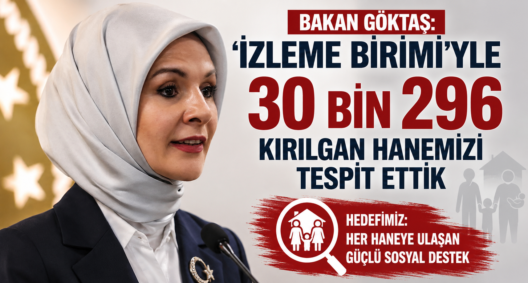 Bakan Göktaş: 'İzleme Birimi'yle 30 bin 296 kırılgan hanemizi tespit ettik