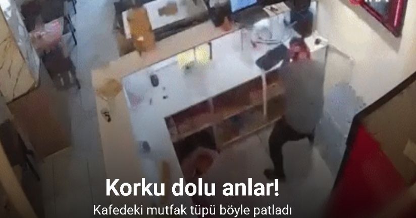 Yüksekova’da kafede mutfak tüpü patladı: Olay anı kamerada