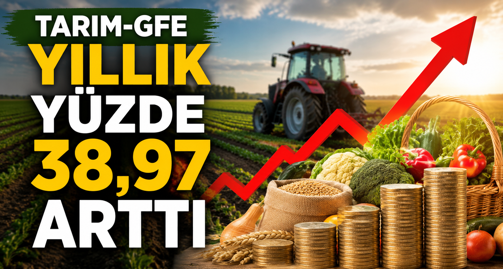 Tarım-GFE yıllık yüzde 38,97 arttı