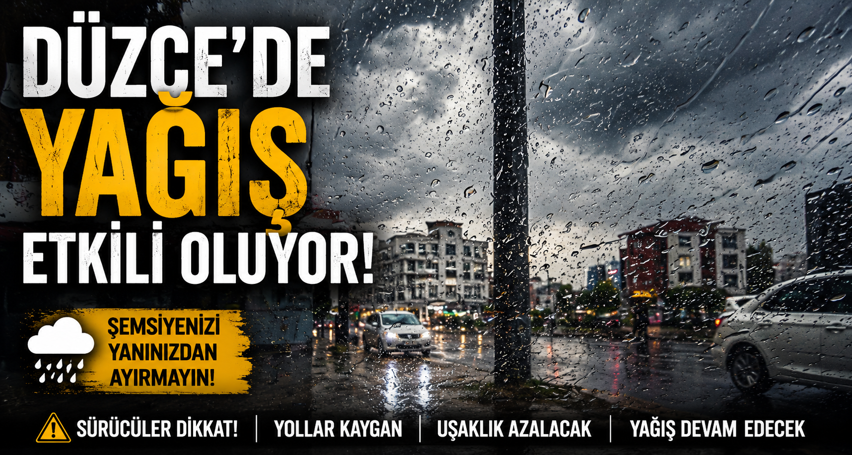 Düzce’de yağış etkili oluyor