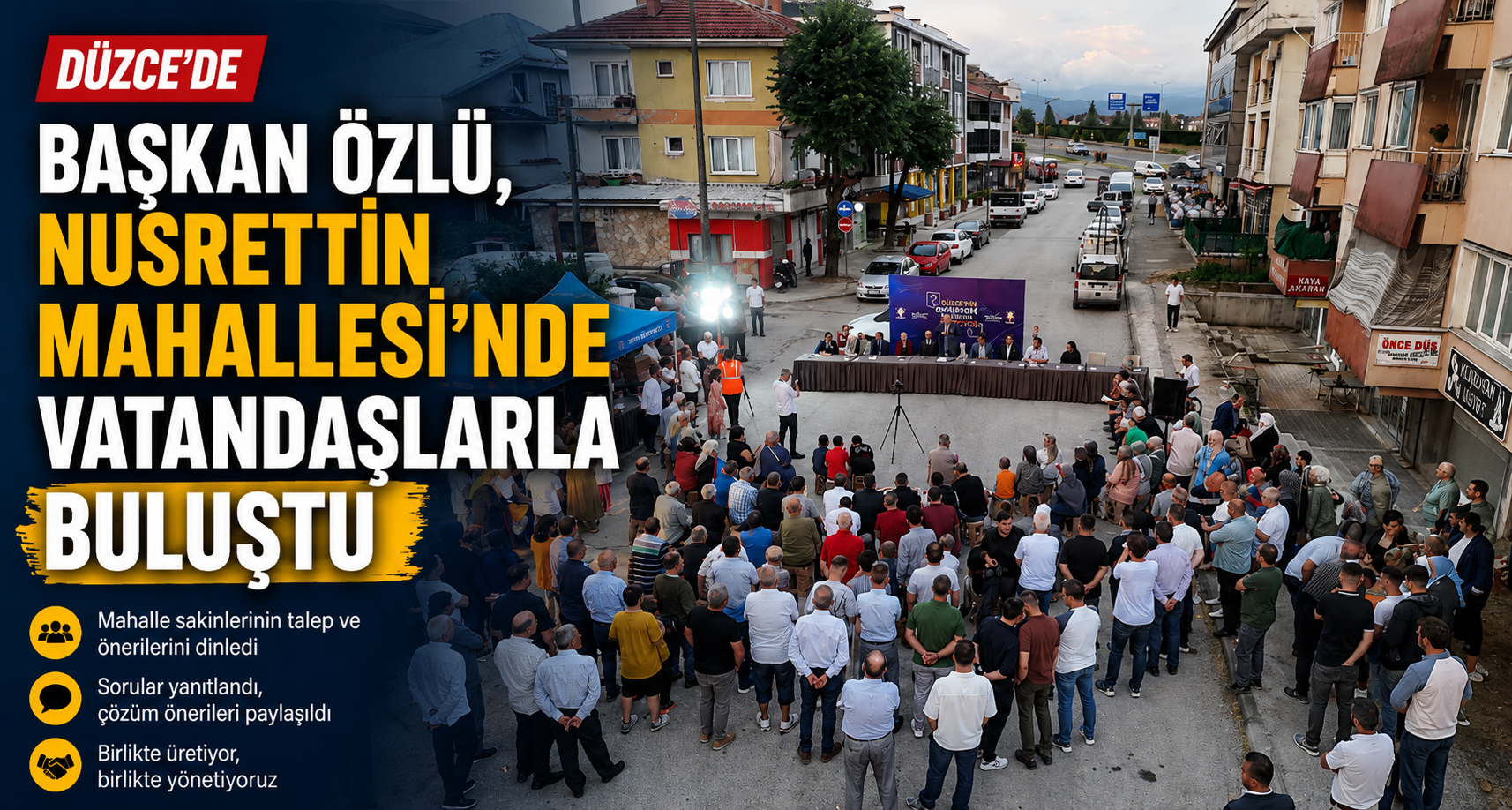 Başkan Özlü, Nusrettin Mahallesi’nde Vatandaşlarla Buluştu