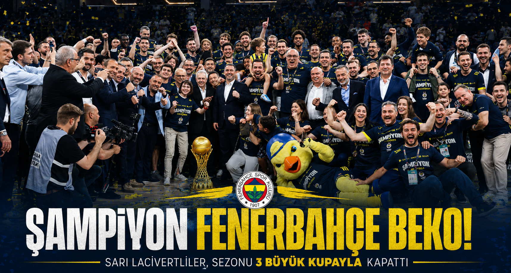 Fenerbahçe, erkek basketbolda 13. kez şampiyonluğuna ulaştı