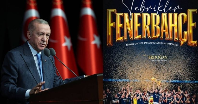 Cumhurbaşkanı Erdoğan’dan, Fenerbahçe Beko’ya tebrik mesajı