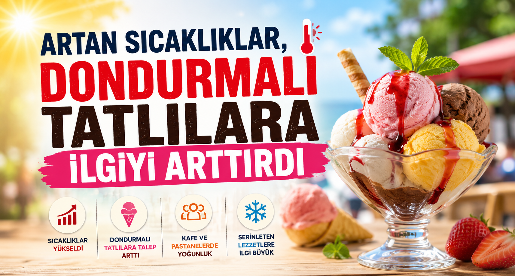 Artan sıcaklıklar, dondurmalı tatlılara ilgiyi arttırdı