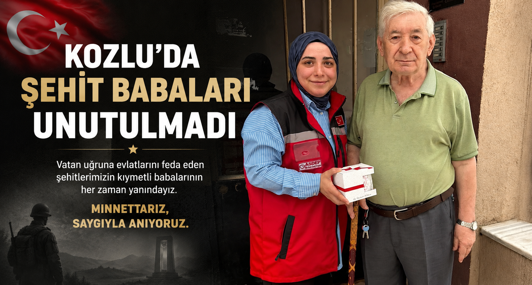 Kozlu’da şehit babaları unutulmadı