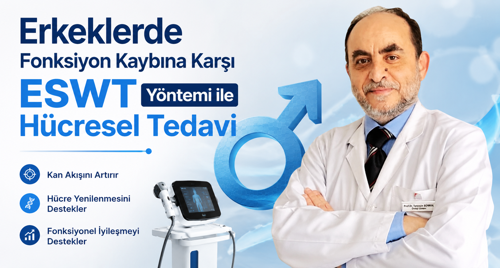 Erkeklerde fonksiyon kaybına karşı ESWT Yöntemi ile hücresel tedavi