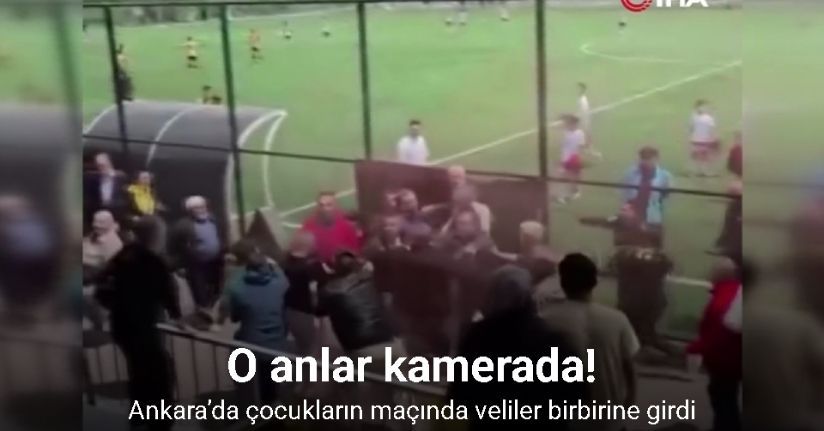 Ankara’da çocukların maçında veliler birbirine girdi