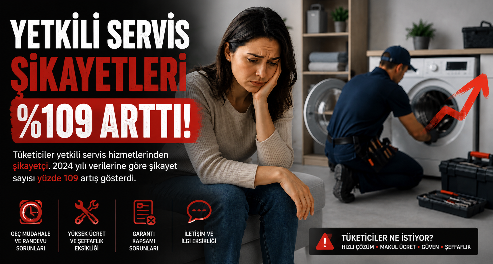Yetkili servis şikayetleri yüzde 109 arttı