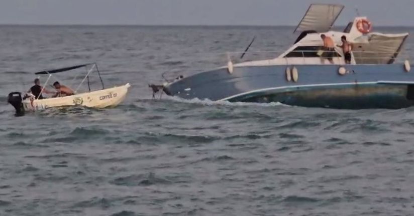 Teknede mahsur kalanları kurtarmak için giden balıkçı teknesi de arızalandı