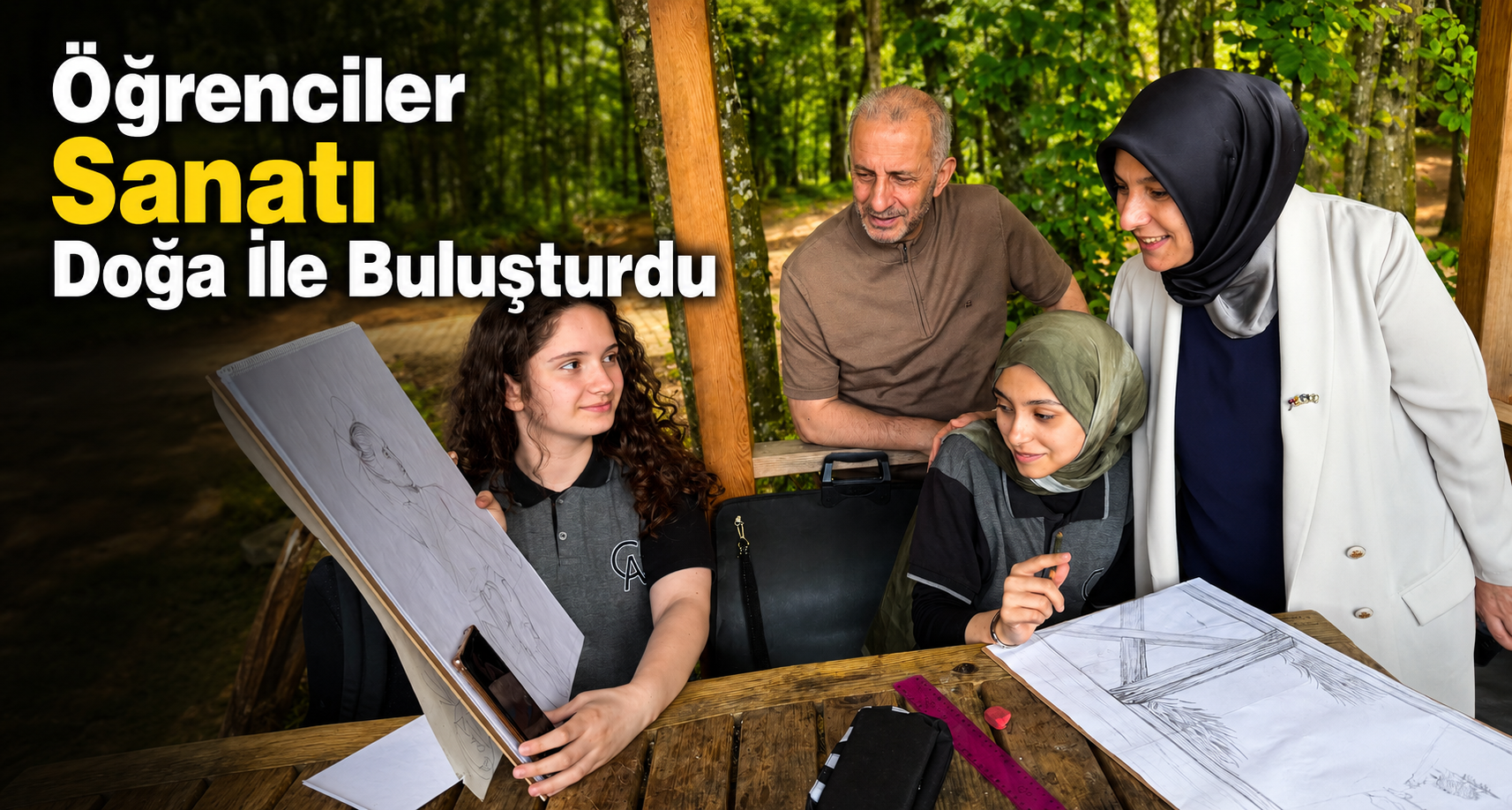 Öğrenciler Sanatı Doğa İle Buluşturdu