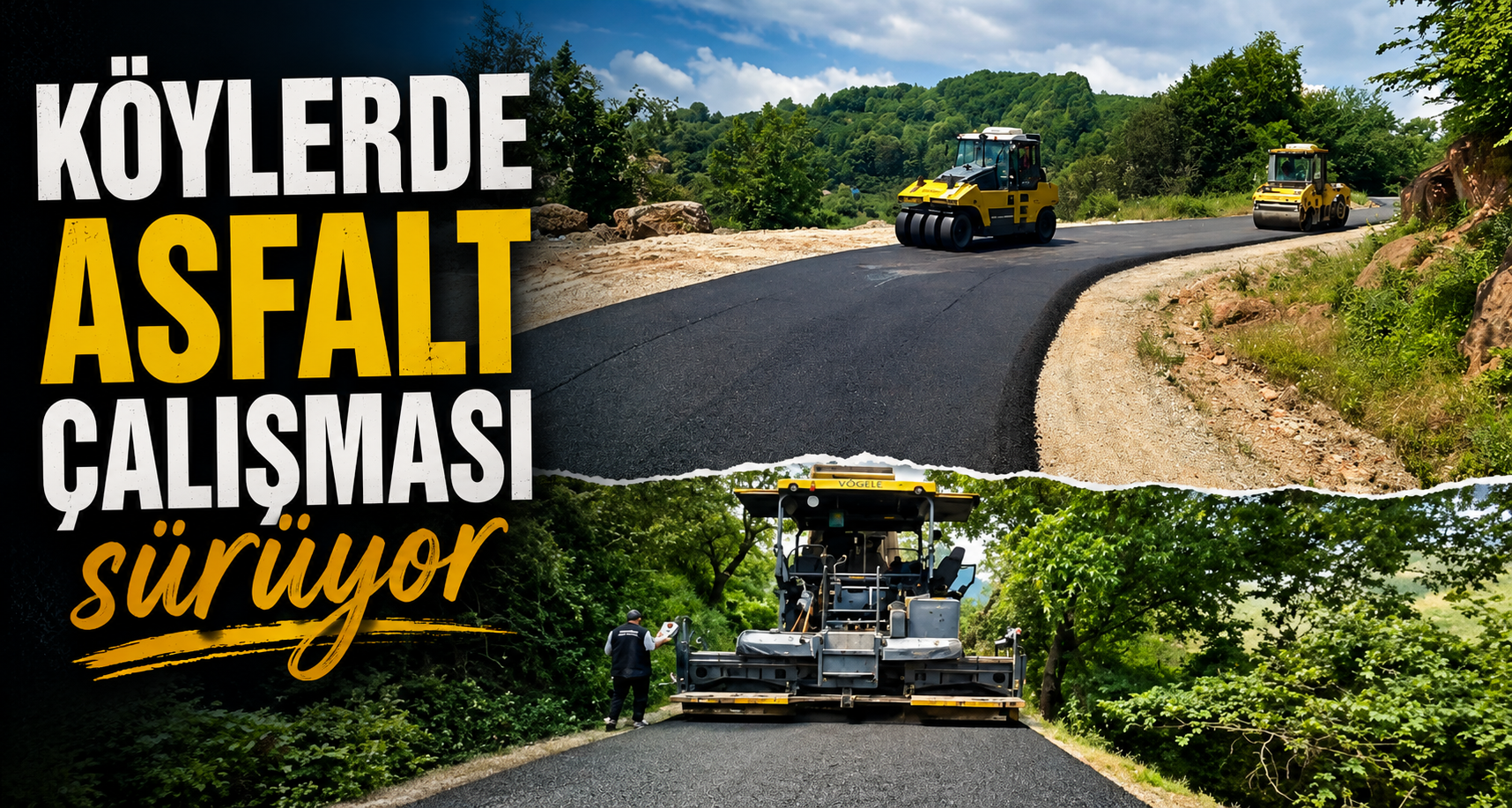Köylerde asfalt çalışması sürüyor
