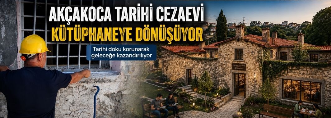 Akçakoca Tarihi Cezaevi Kütüphaneye Dönüşüyor