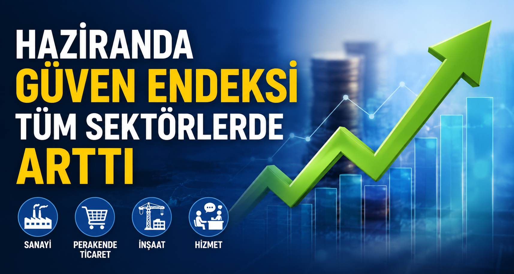 Haziranda güven endeksi tüm sektörlerde arttı