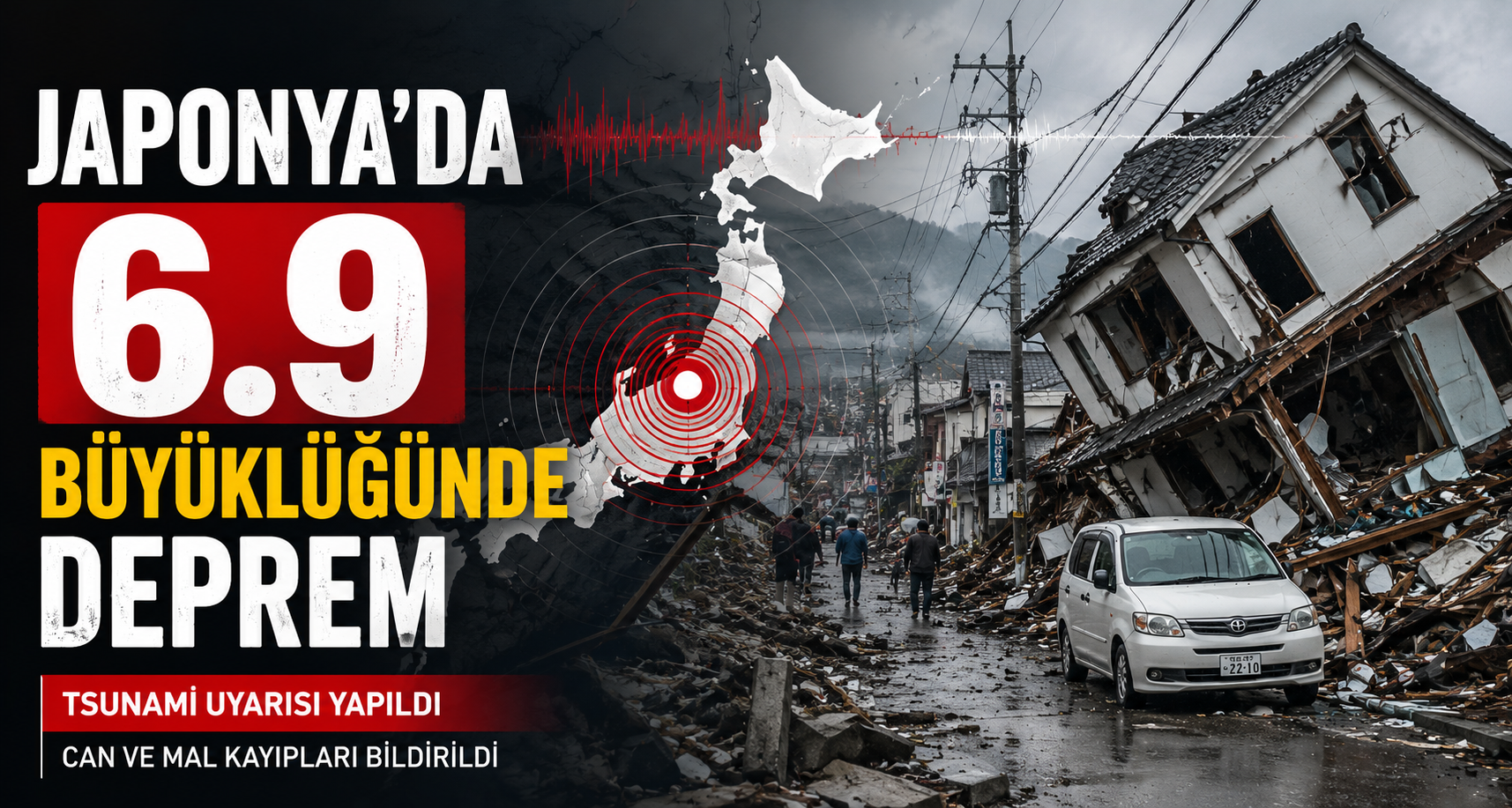 Japonya'da 6.9 büyüklüğünde deprem