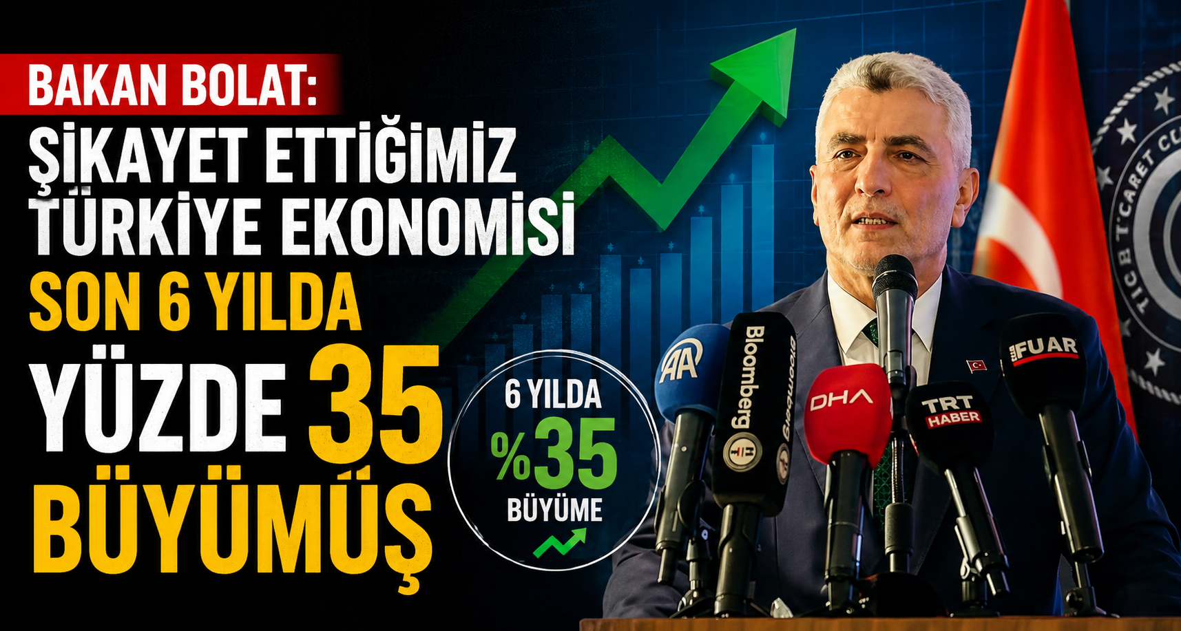 Bakan Bolat: Şikayet ettiğimiz Türkiye ekonomisi son 6 yılda yüzde 35 büyümüş