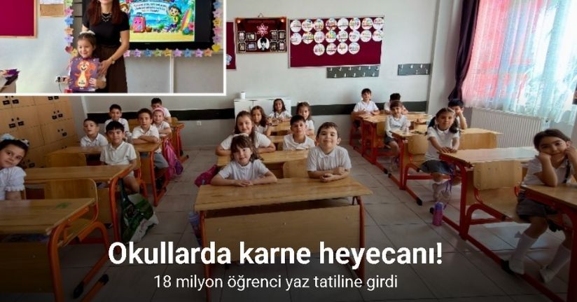 Yaklaşık 18 milyon öğrenci karnelerini alarak yaz tatiline girdiYaklaşık 18 milyon öğrenci karnelerini alarak yaz tatiline girdi