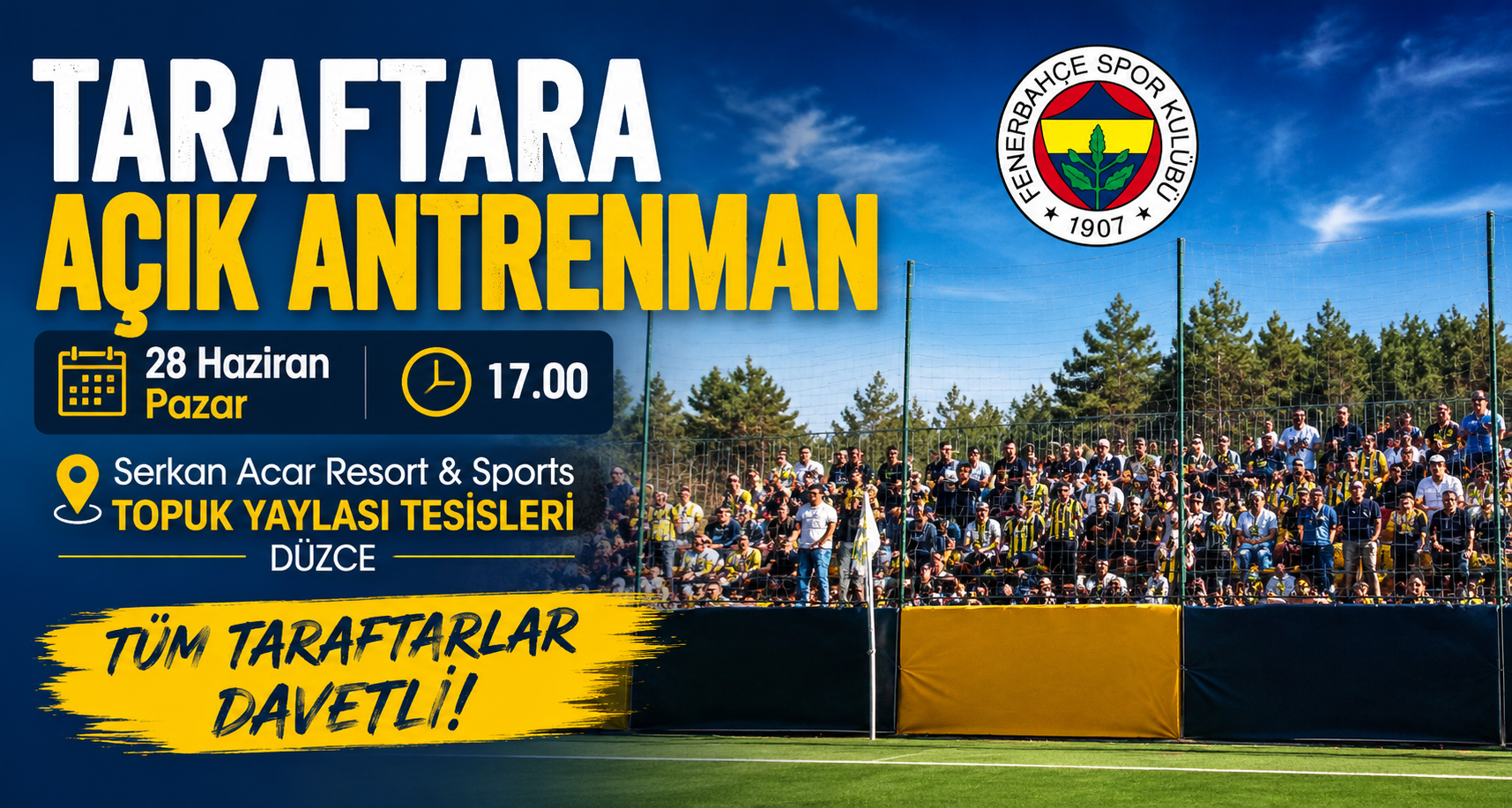 Fenerbahçe'den Taraftara Açık Antrenman Daveti
