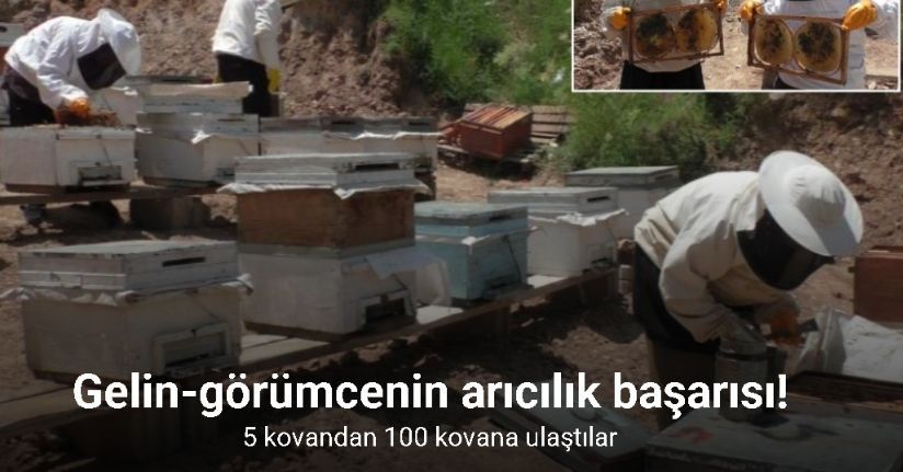 Gelin-görümcenin arıcılık başarısı: 5 kovandan 100 kovana ulaştılar