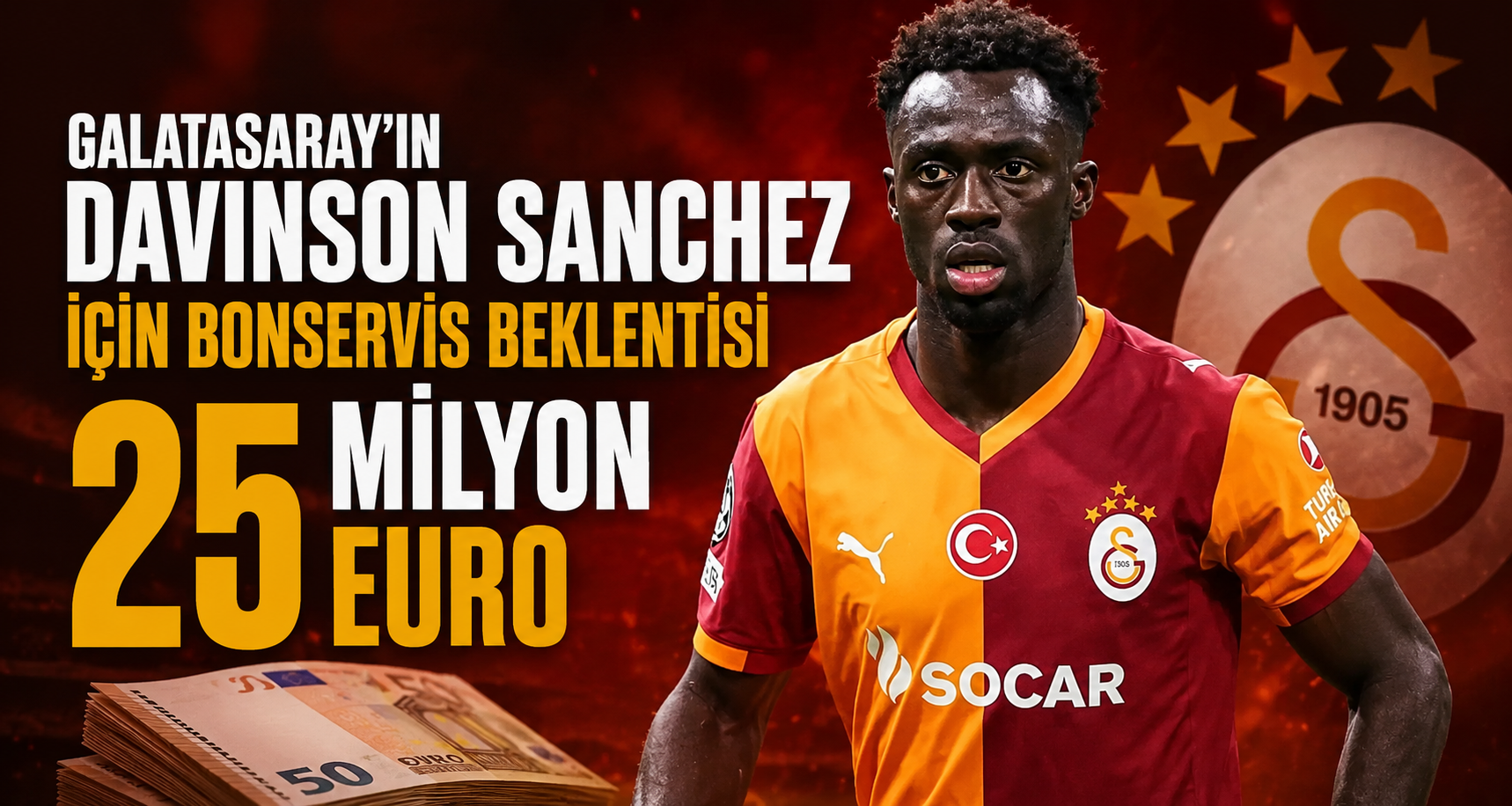 Galatasaray'ın Davinson Sanchez İçin Bonservis Beklentisi 25 Milyon Euro