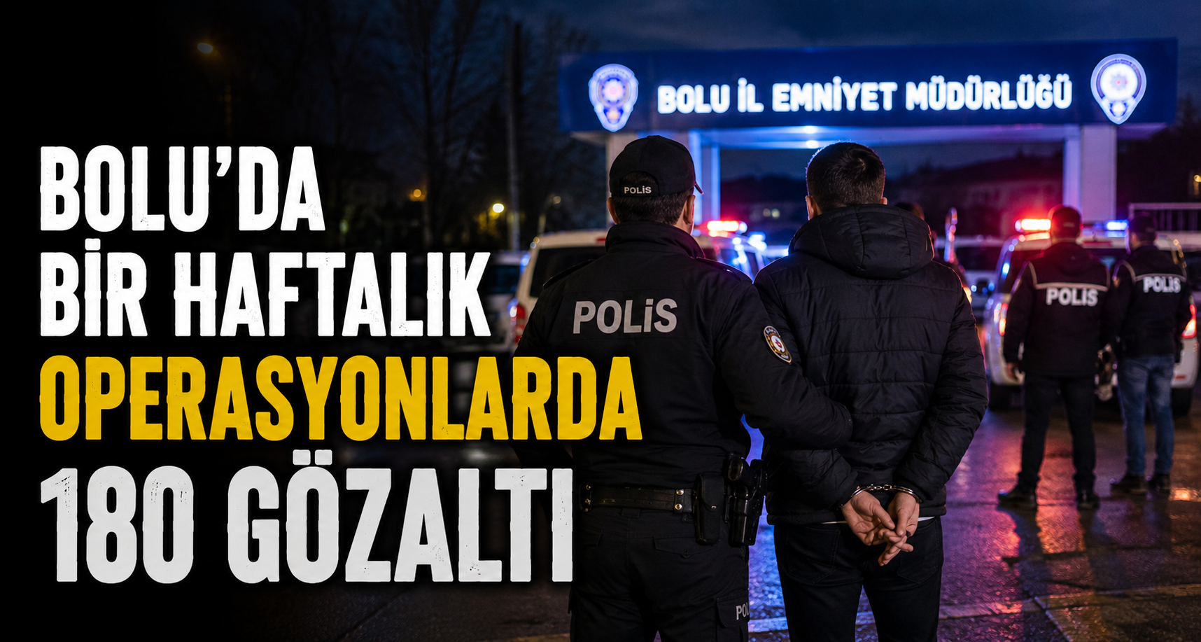 Bolu’da bir haftalık operasyonlarda 180 gözaltıBolu’da bir haftalık operasyonlarda 180 gözaltı