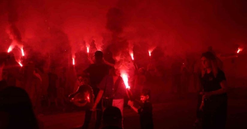 Samsunspor taraftarları, 61. kuruluş yıldönümünü kutladı