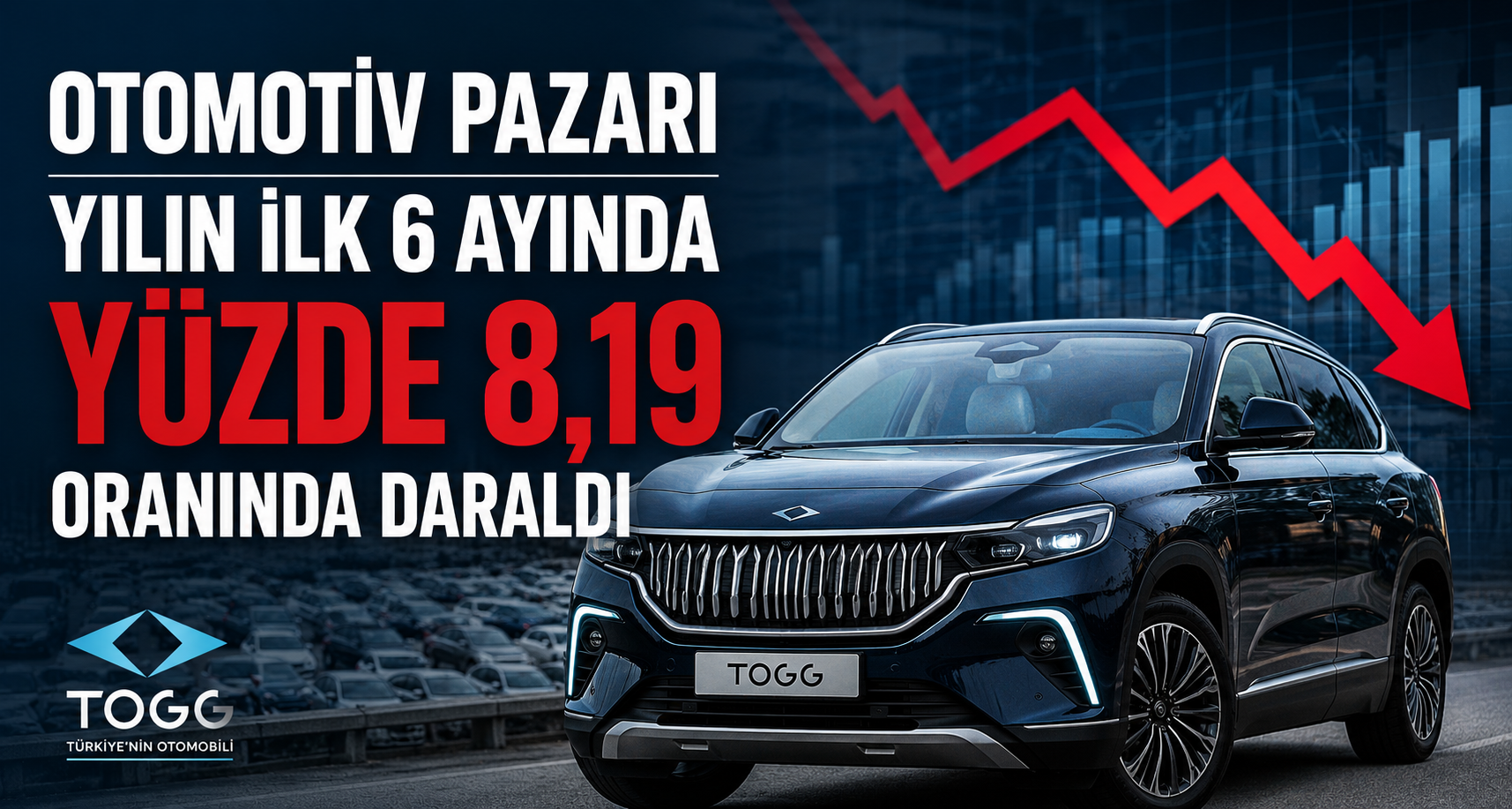Otomotiv pazarı yılın ilk 6 ayında yüzde 8,19 oranında daraldı