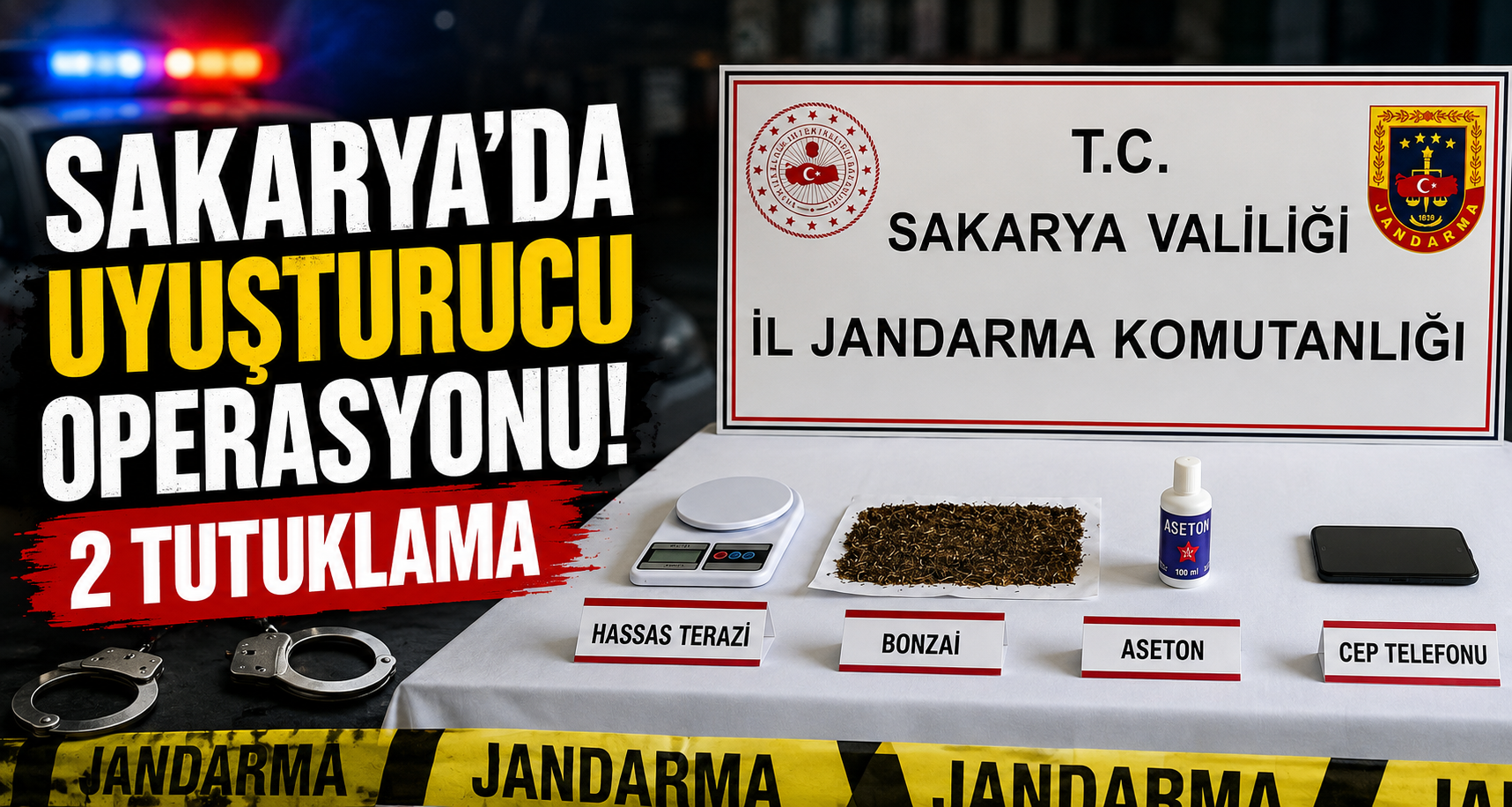 Sakarya'da uyuşturucu operasyonu: 2 tutuklama