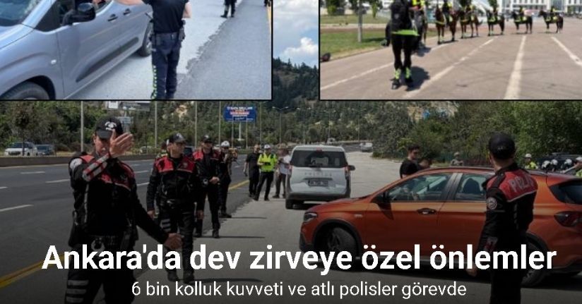 Ankara’da NATO Zirvesi öncesi atlı polisler devriye attı