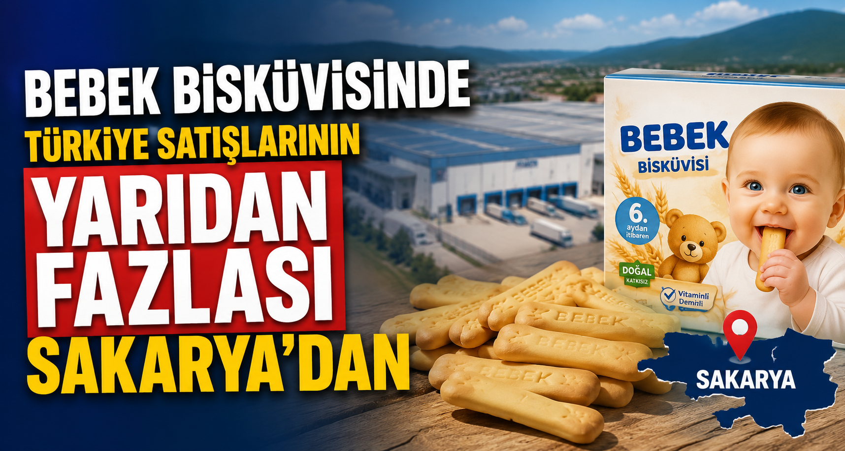 Bebek bisküvisinde Türkiye satışlarının yarıdan fazlası Sakarya'dan