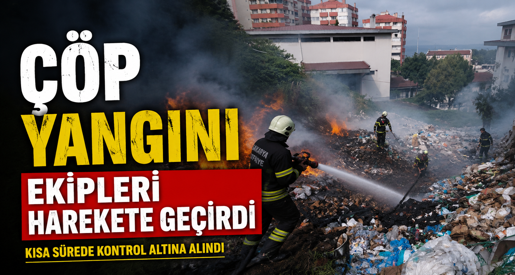 Çöp yangını ekipleri harekete geçirdi