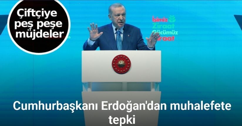 Cumhurbaşkanı Erdoğan'dan muhalefete tepki!