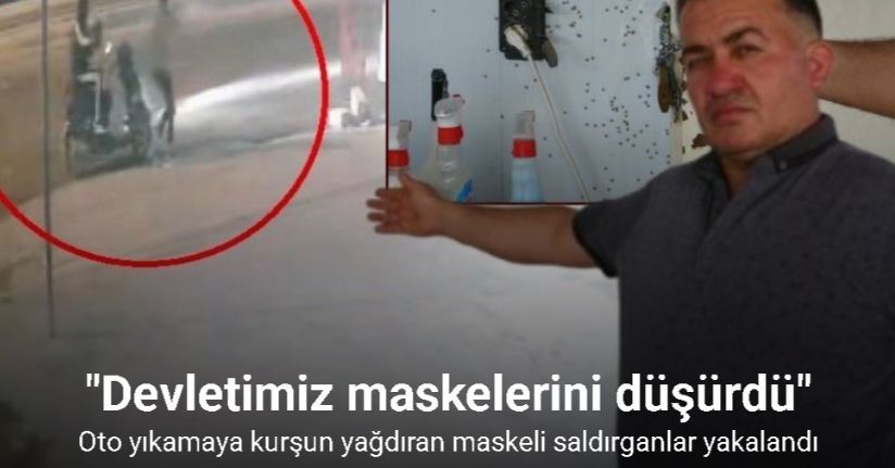 Motosikletle gelerek oto yıkamayı kurşunlayan çete üyelerinin maskesi düştü