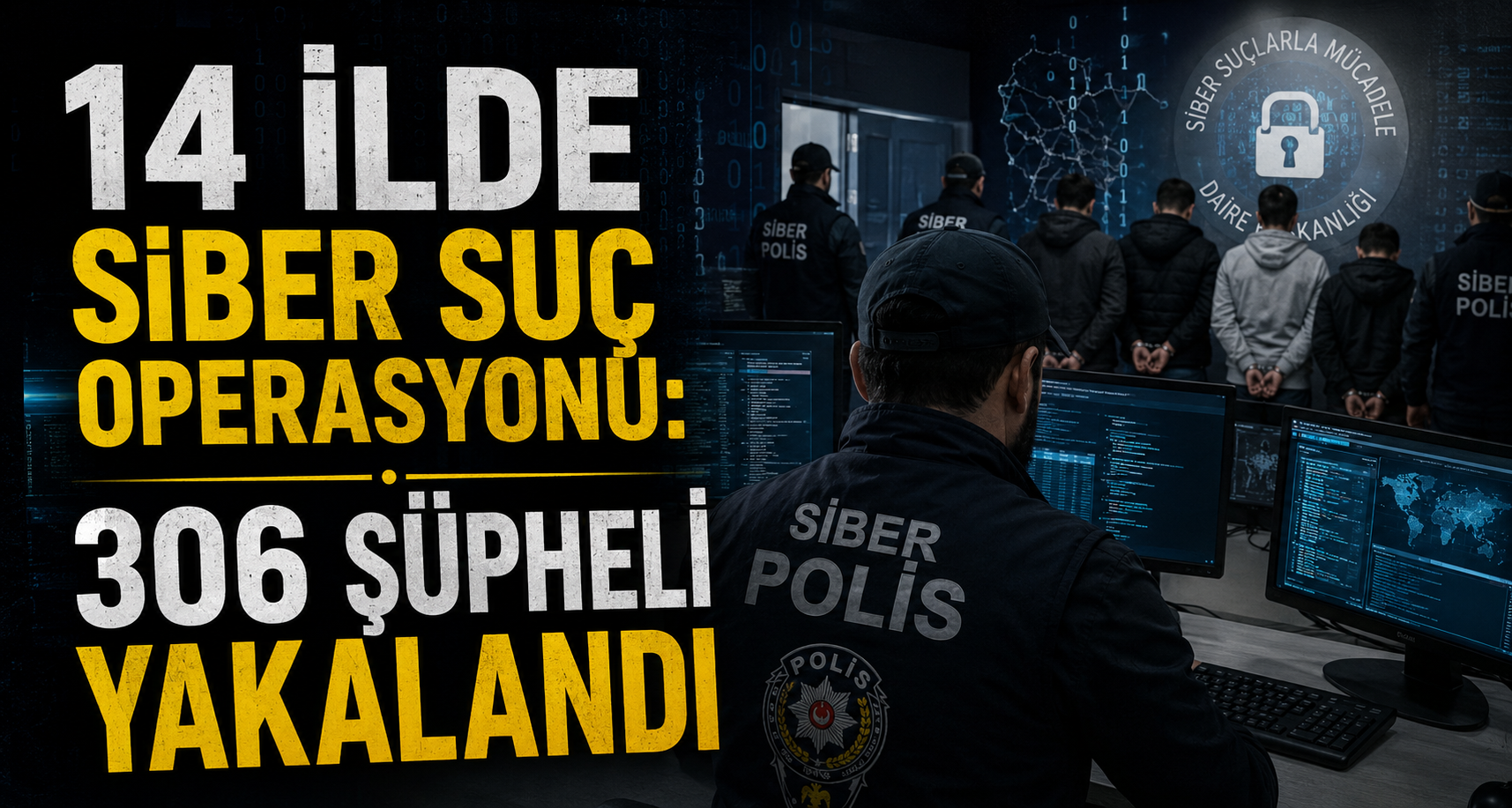 14 ilde siber suç operasyonu: 306 şüpheli yakalandı