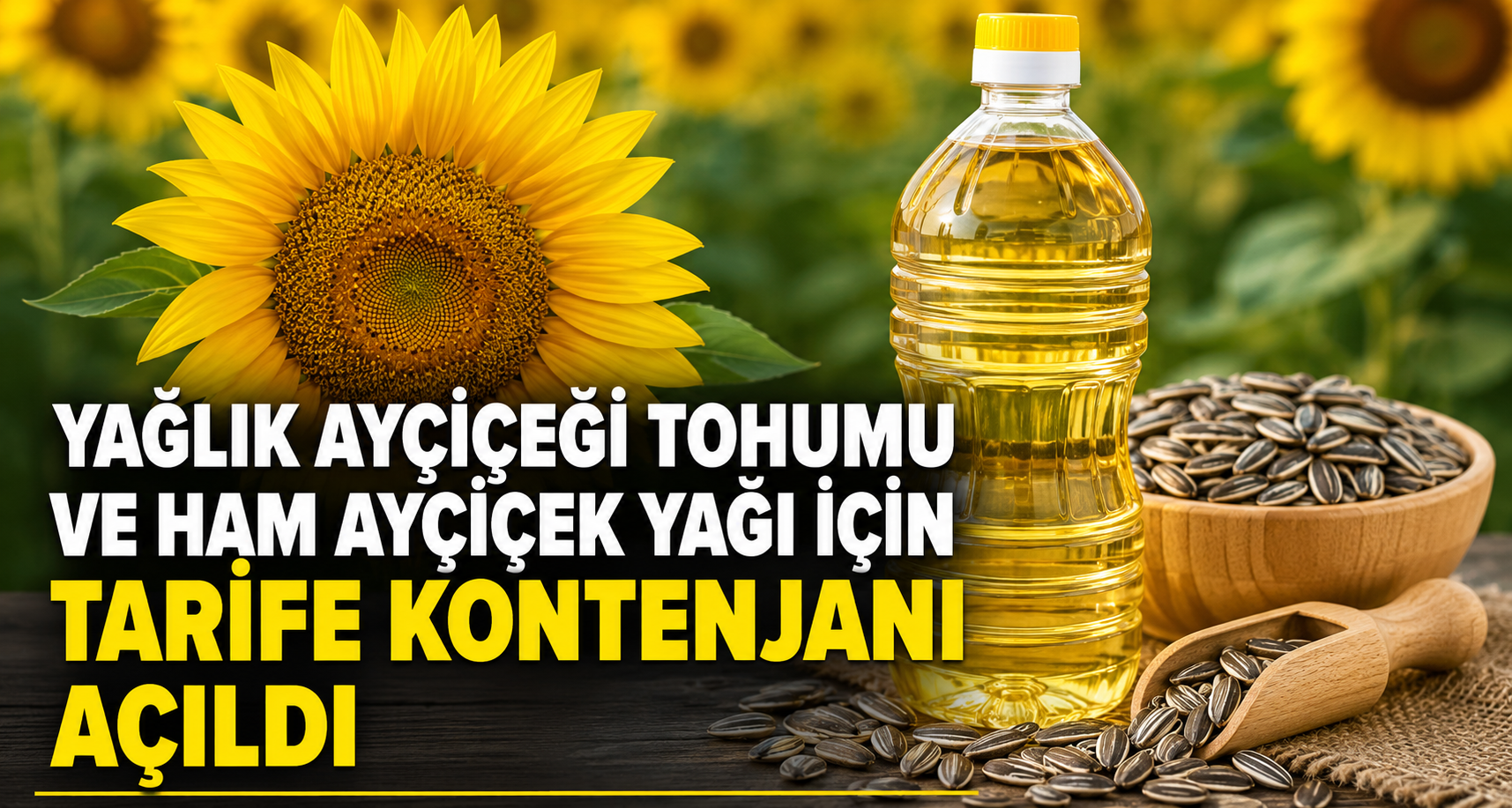 Yağlık ayçiçeği tohumu ve ham ayçiçek yağı için tarife kontenjanı açıldı