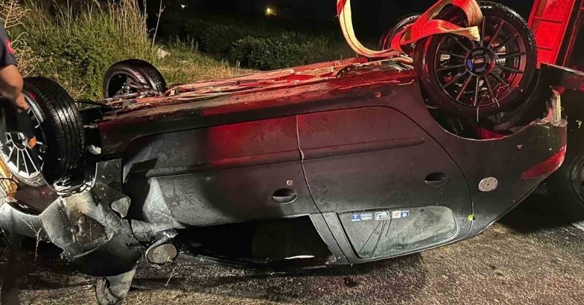 Kontrolden çıkan otomobil sulama kanalına devrildi: 1 ölü