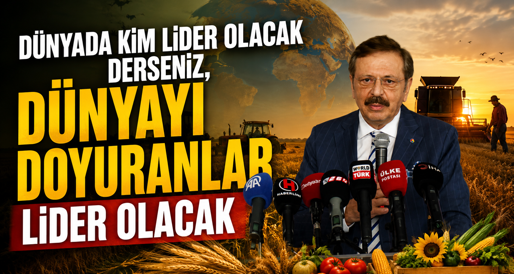 Dünyada kim lider olacak derseniz, dünyayı doyuranlar lider olacak