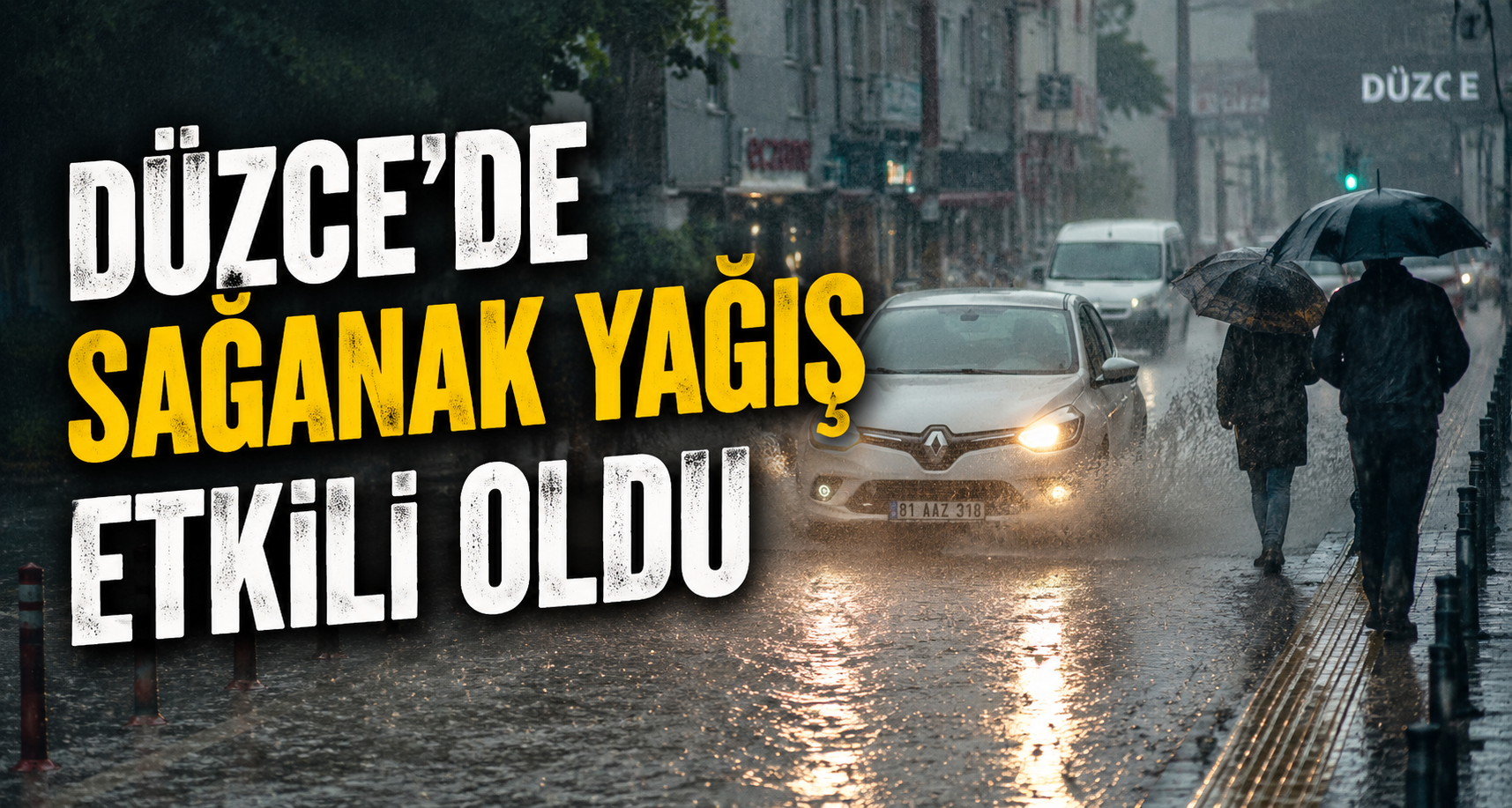Düzce’de sağanak yağış etkili oldu