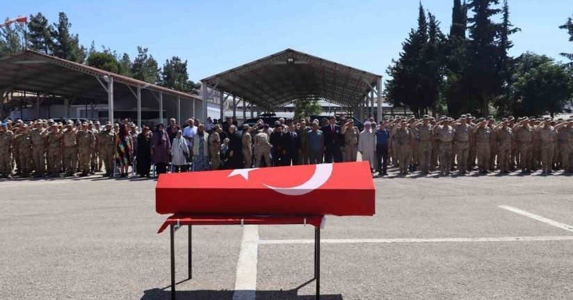 Kilis’te kalp krizi sonucu hayatını kaybeden uzman çavuş için tören düzenlendi