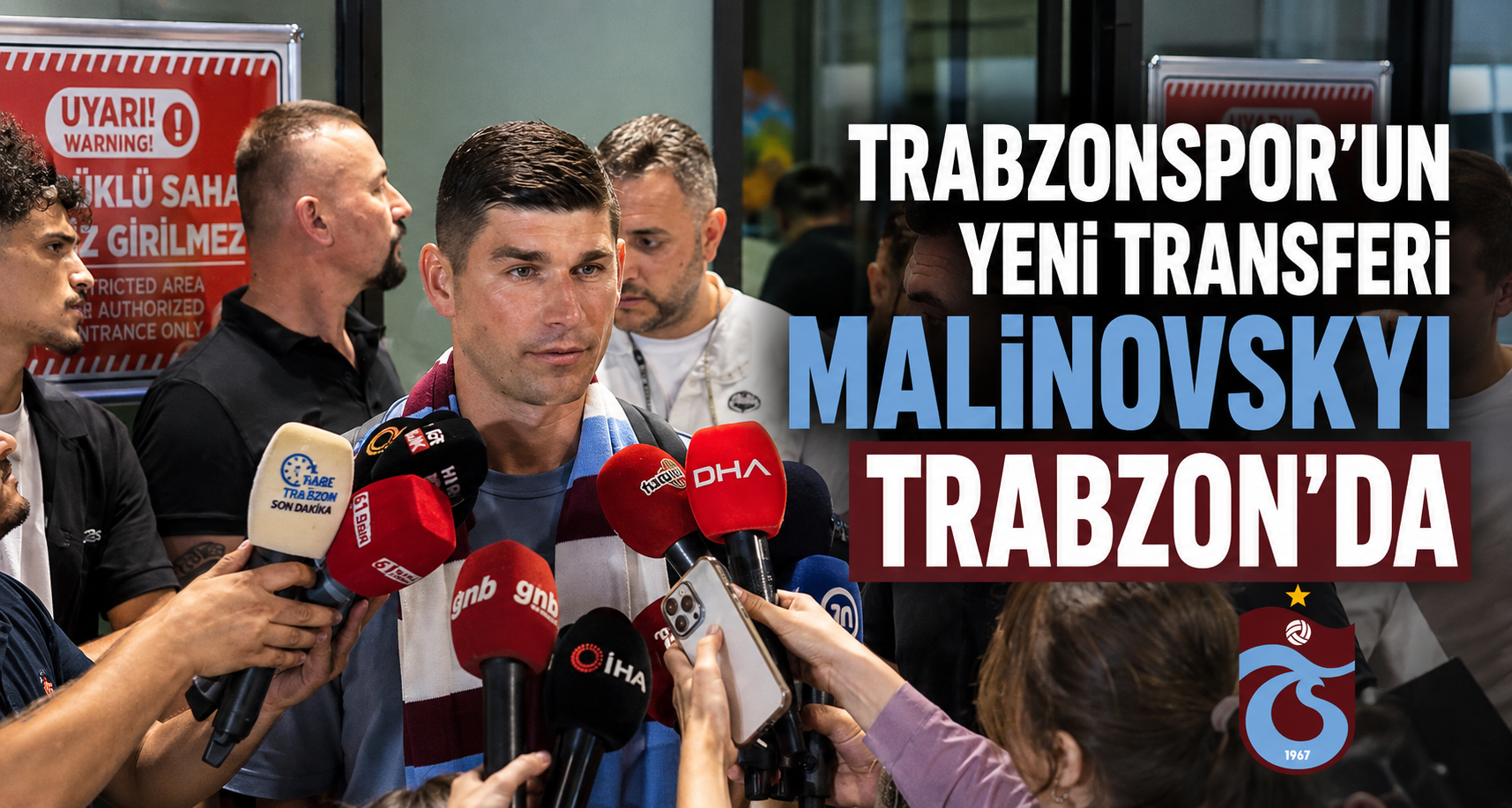 Trabzonspor’un yeni transferi Malinovskyi, Trabzon’da