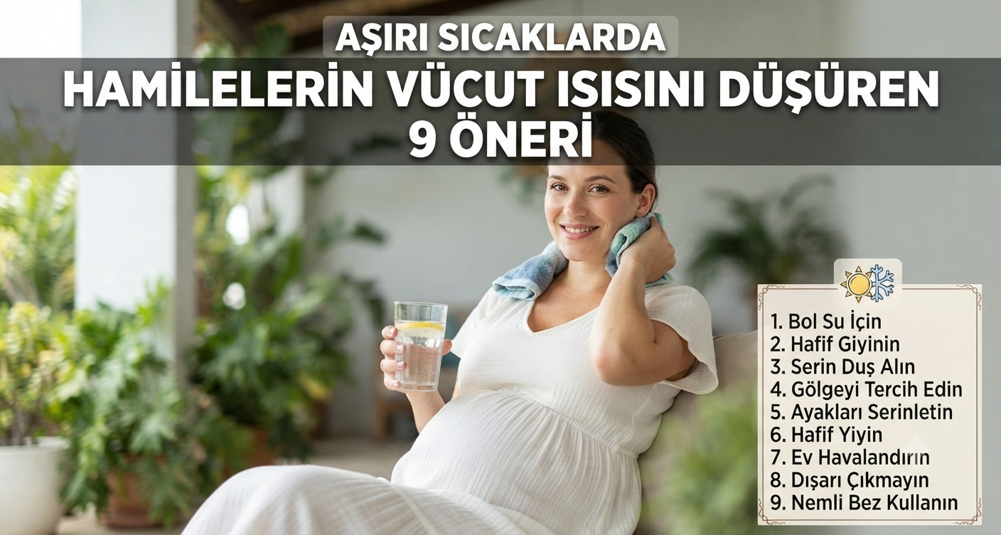 Aşırı sıcaklarda hamilelerin vücut ısısını düşüren 9 öneri
