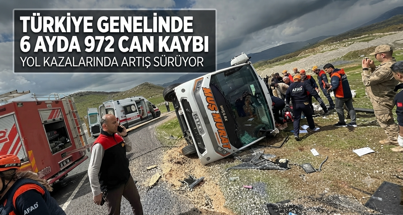 Türkiye genelinde 6 ayda 972 can kaybı