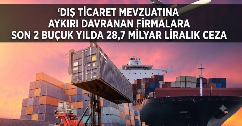 Dış ticaret mevzuatına aykırı davranan firmalara son 2 buçuk yılda 28,7 milyar liralık ceza