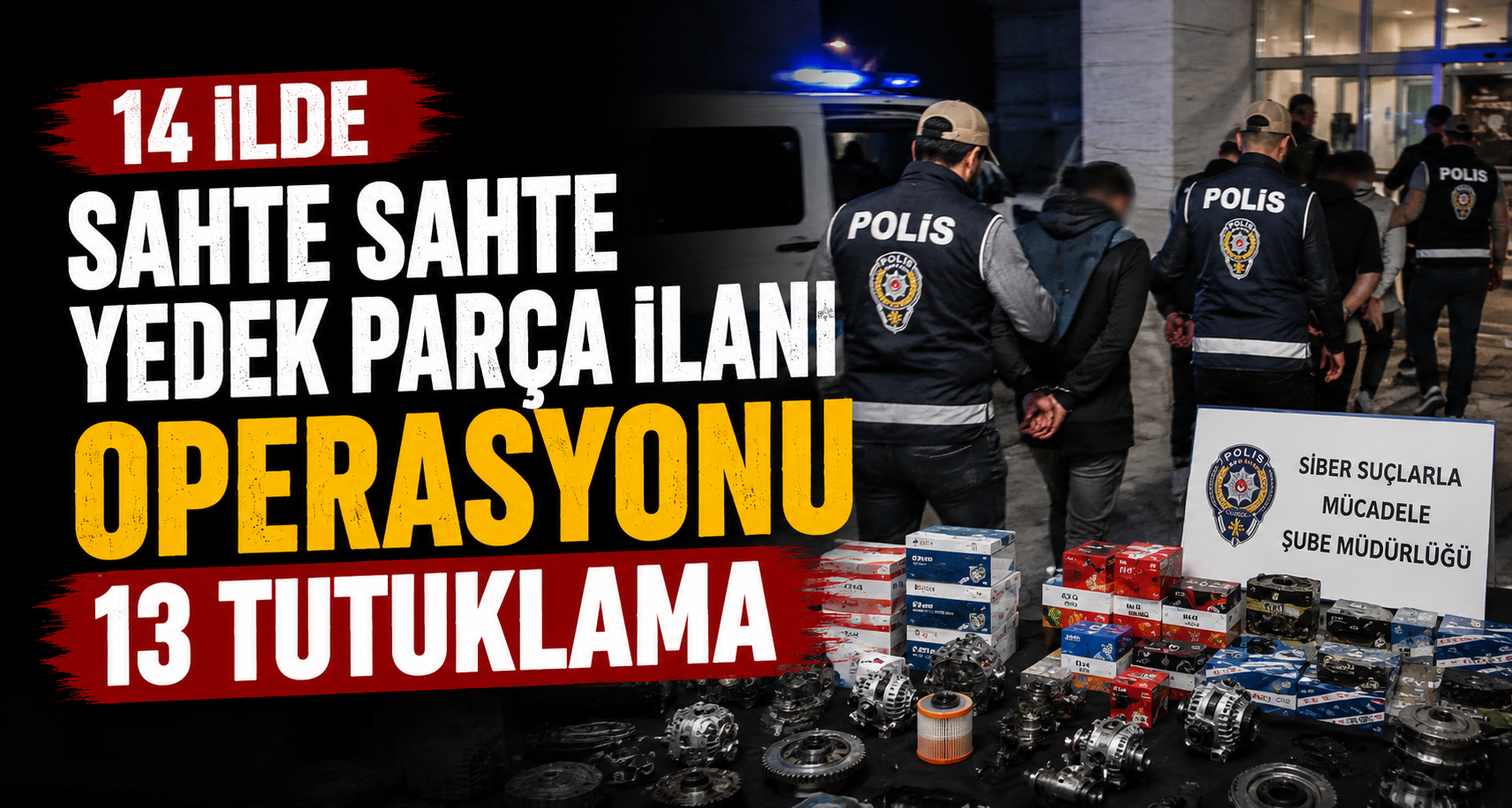 14 ilde sahte sahte yedek parça ilanı operasyonu: 13 tutuklama