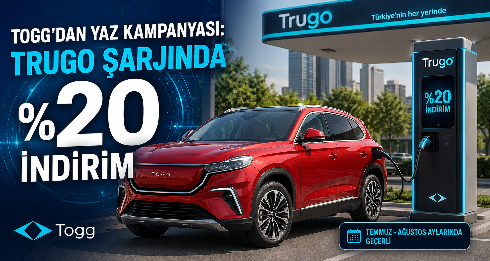 Togg'dan yaz kampanyası: Trugo şarjında yüzde 20 indirim