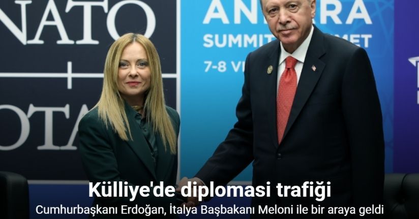 Cumhurbaşkanı Erdoğan, İtalya Başbakanı Meloni ile bir araya geldi