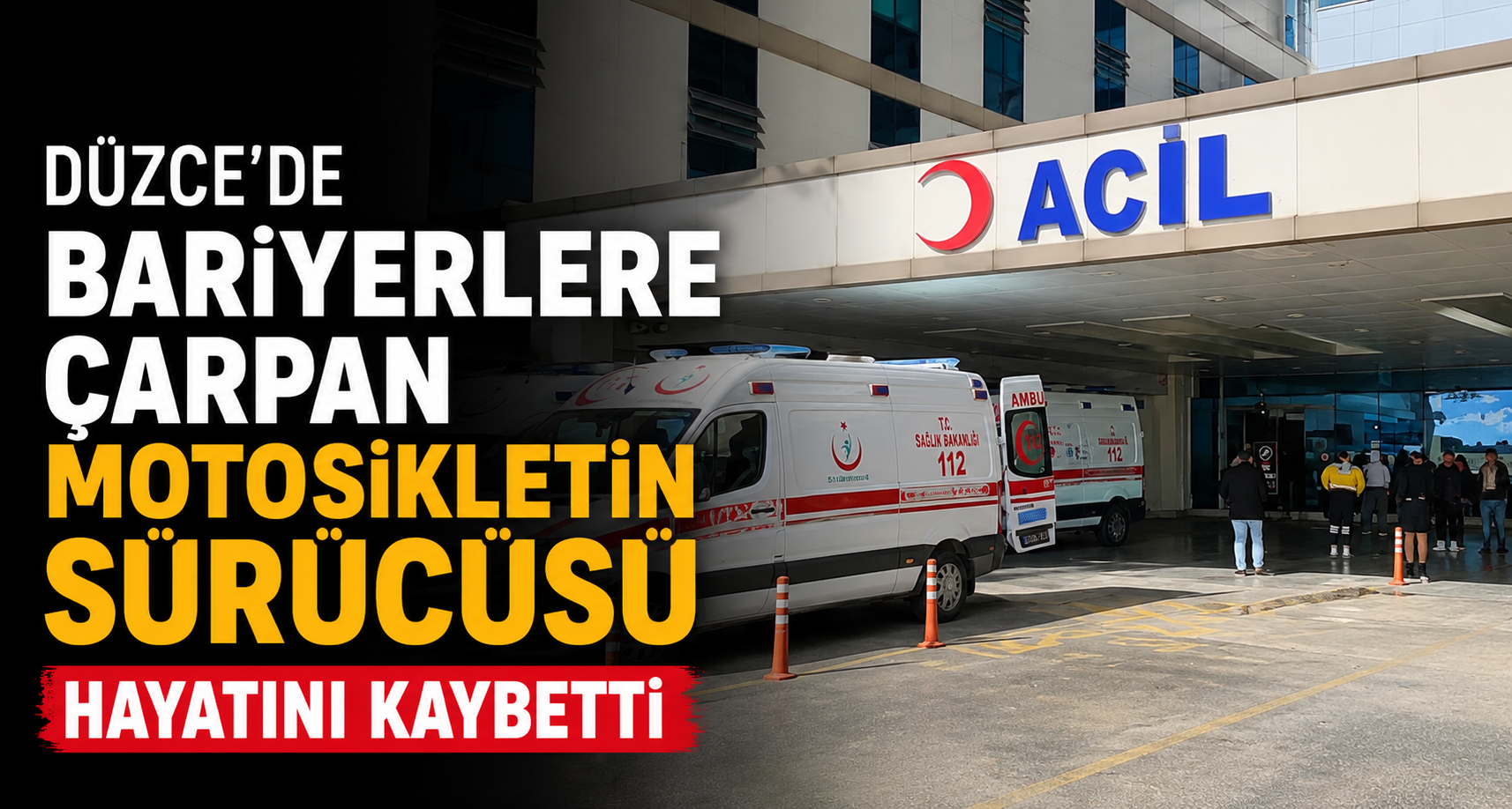 Düzce'de bariyerlere çarpan motosikletin sürücüsü hayatını kaybetti