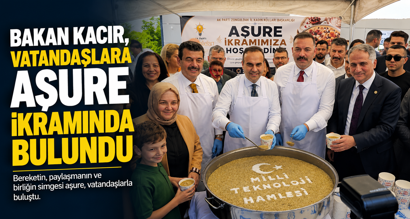 Bakan Kacır, vatandaşlara aşure ikramında bulundu
