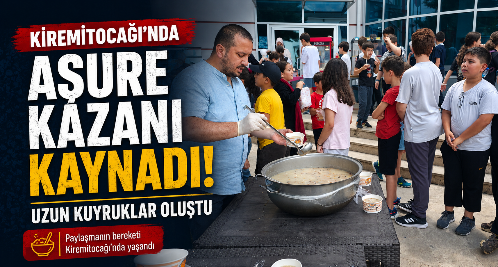 Kiremitocağı Mahallesi'nde Cuma Çıkışı Aşure İkramı