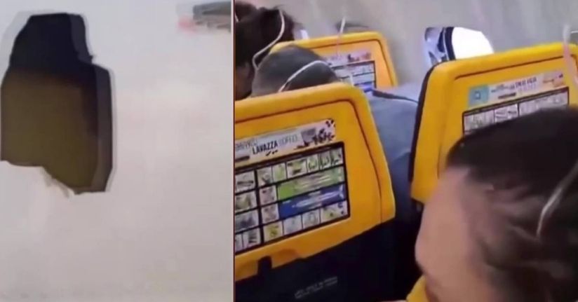 Uçuş sırasında bir yolcu, camı kırılan uçaktan dışarı uçma tehlikesi atlattı