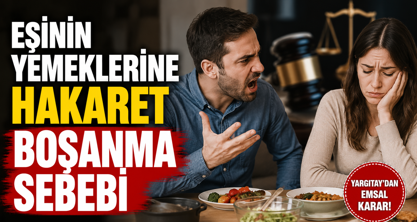 Eşinin yemeklerine hakaret boşanma sebebi
